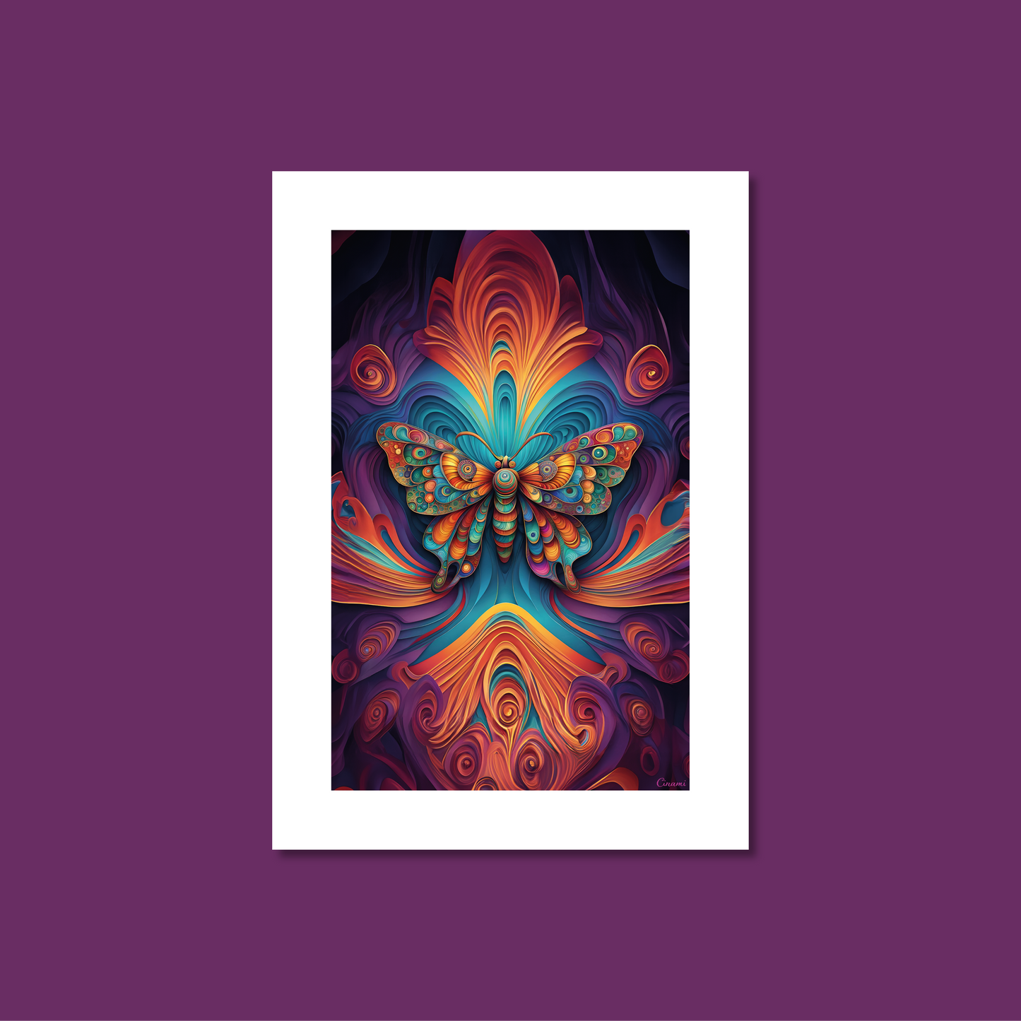 ABSTRACT BUTTERFLY **UNFRAMED ART PRINT**