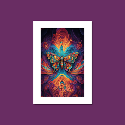 ABSTRACT BUTTERFLY **UNFRAMED ART PRINT**