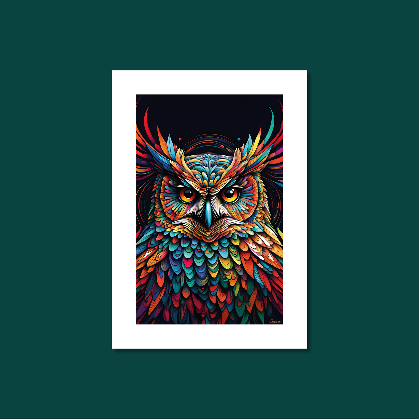 ABSTRACT OWL **UNFRAMED ART PRINT**