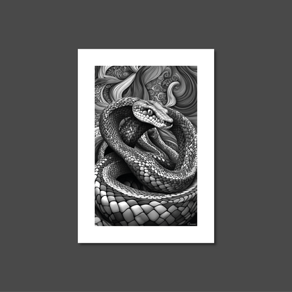 ABSTRACT COBRA **UNFRAMED ART PRINT**