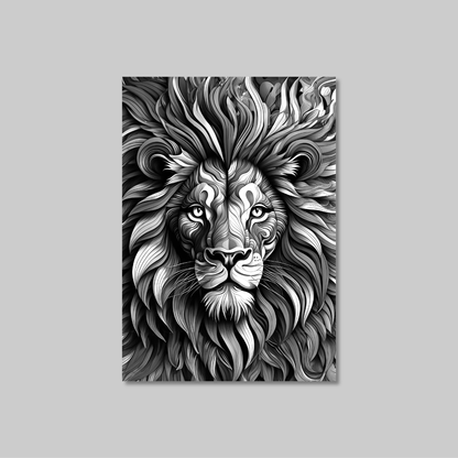 ABSTRACT LION **UNFRAMED ART PRINT**