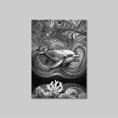 ABSTRACT DOLPHIN **UNFRAMED ART PRINT**