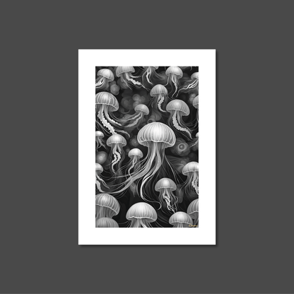 ABSTRACT JELLYFISH **UNFRAMED ART PRINT**