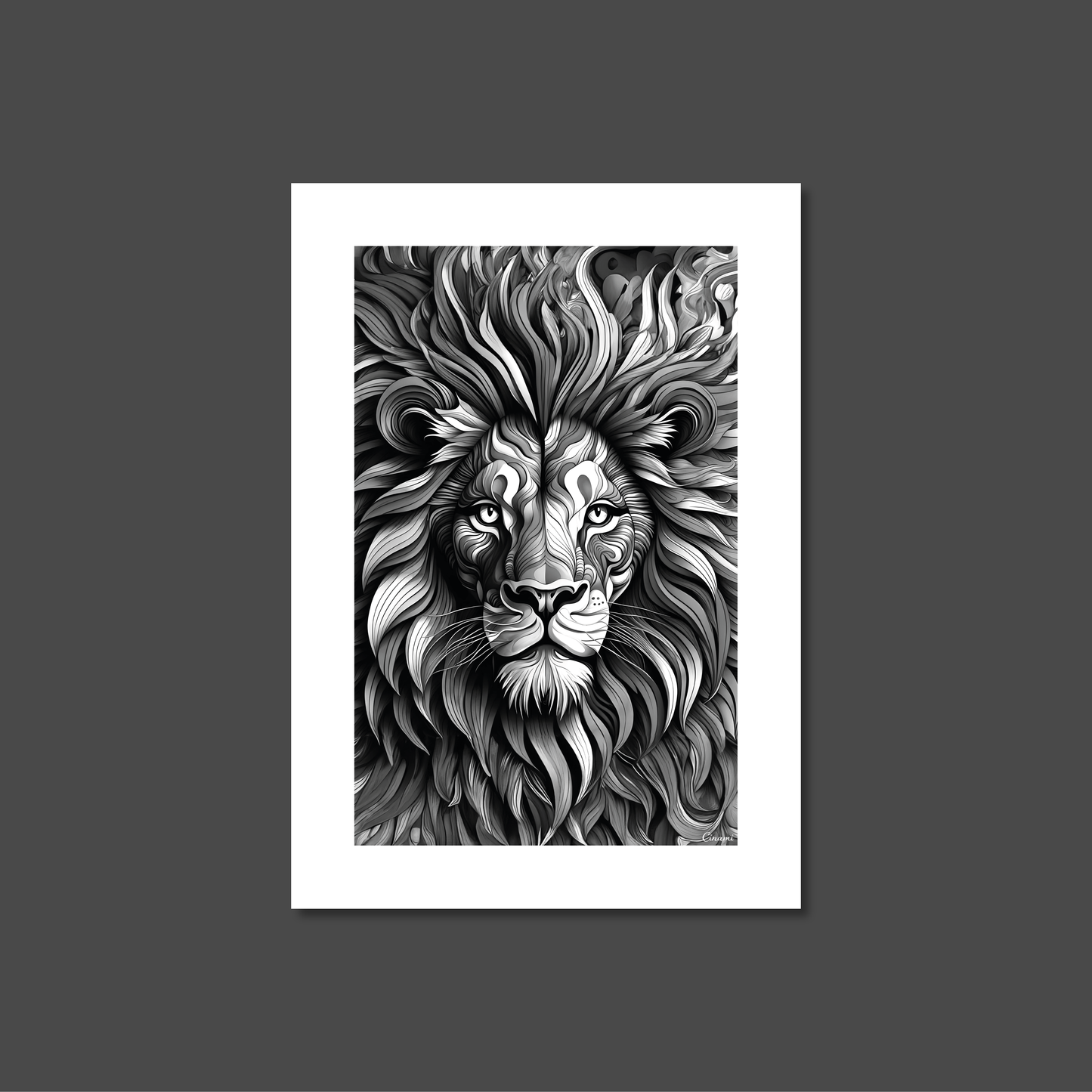 ABSTRACT LION **UNFRAMED ART PRINT**