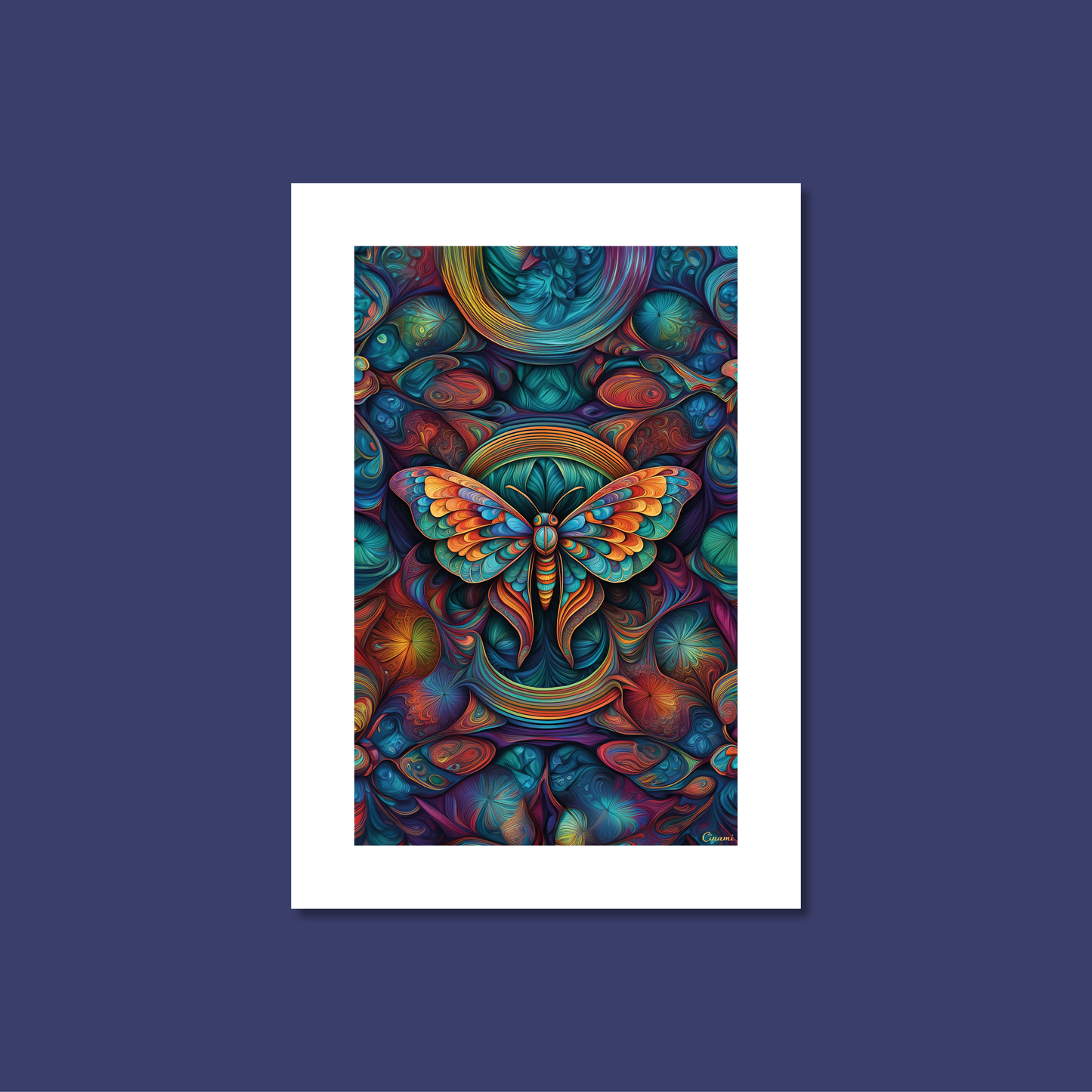 ABSTRACT MOTH **UNFRAMED ART PRINT**
