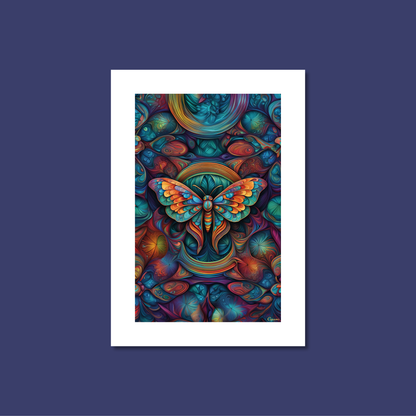 ABSTRACT MOTH **UNFRAMED ART PRINT**