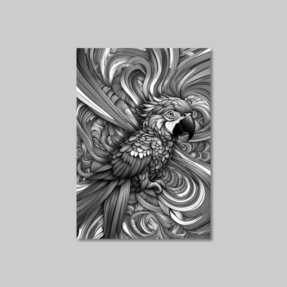 ABSTRACT PARROT **UNFRAMED ART PRINT**