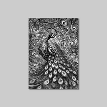 ABSTRACT PEACOCK **UNFRAMED ART PRINT**
