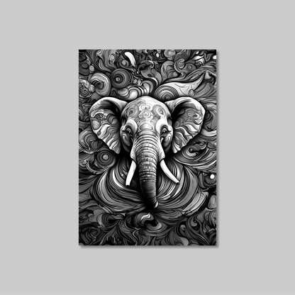 ABSTRACT ELEPHANT **UNFRAMED ART PRINT**