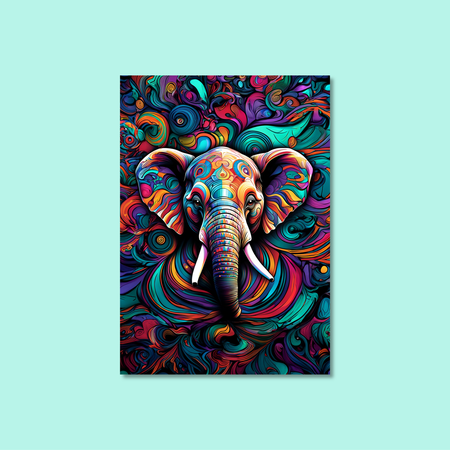 ABSTRACT ELEPHANT **UNFRAMED ART PRINT**