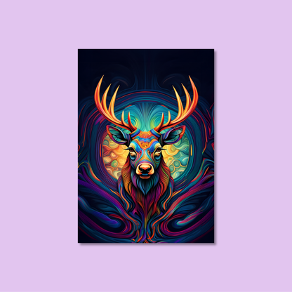 ABSTRACT STAG **UNFRAMED ART PRINT**
