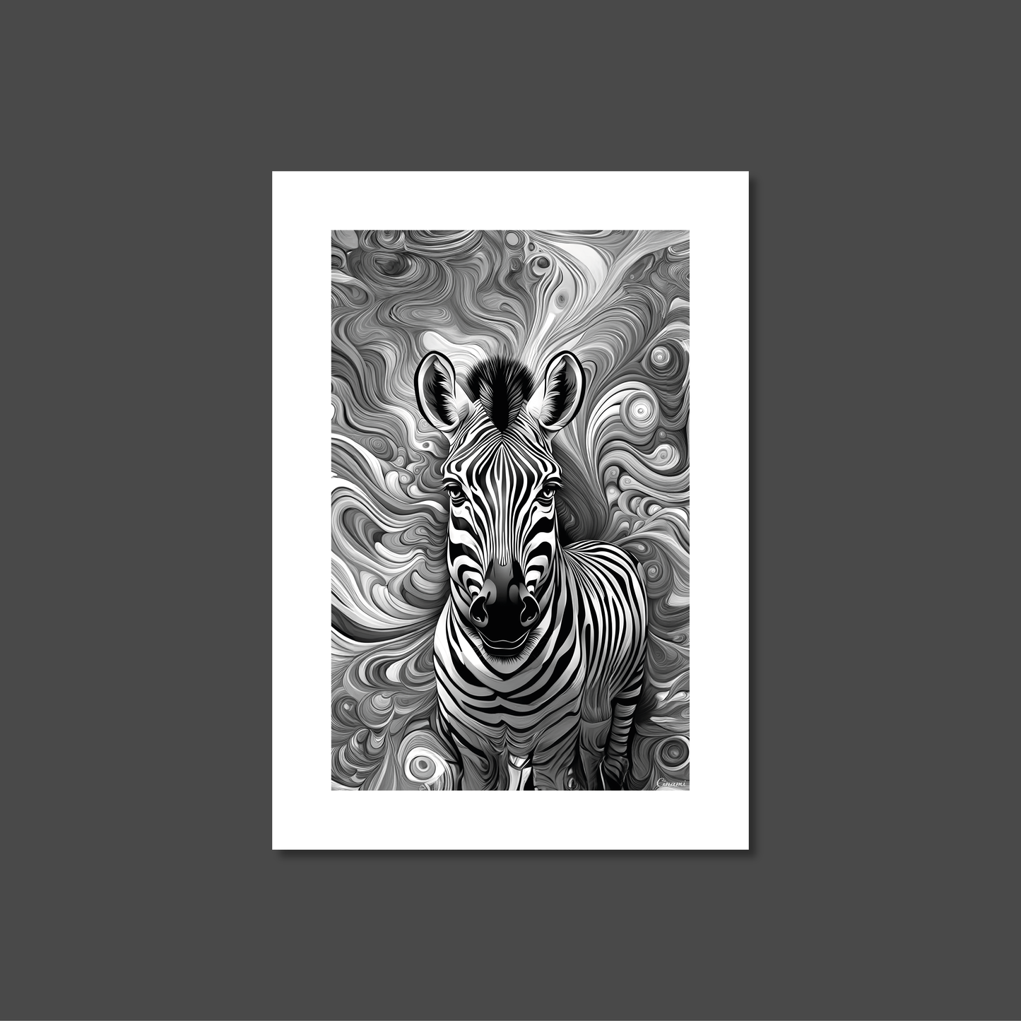 ABSTRACT ZEBRA **UNFRAMED ART PRINT**