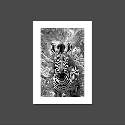ABSTRACT ZEBRA **UNFRAMED ART PRINT**