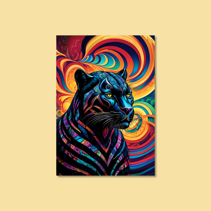 ABSTRACT BLACK PANTHER **UNFRAMED ART PRINT**