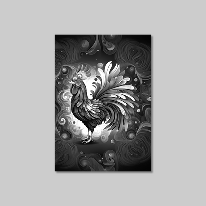 ABSTRACT COCKEREL **UNFRAMED ART PRINT**