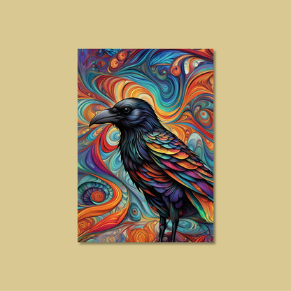 ABSTRACT CROW **UNFRAMED ART PRINT**