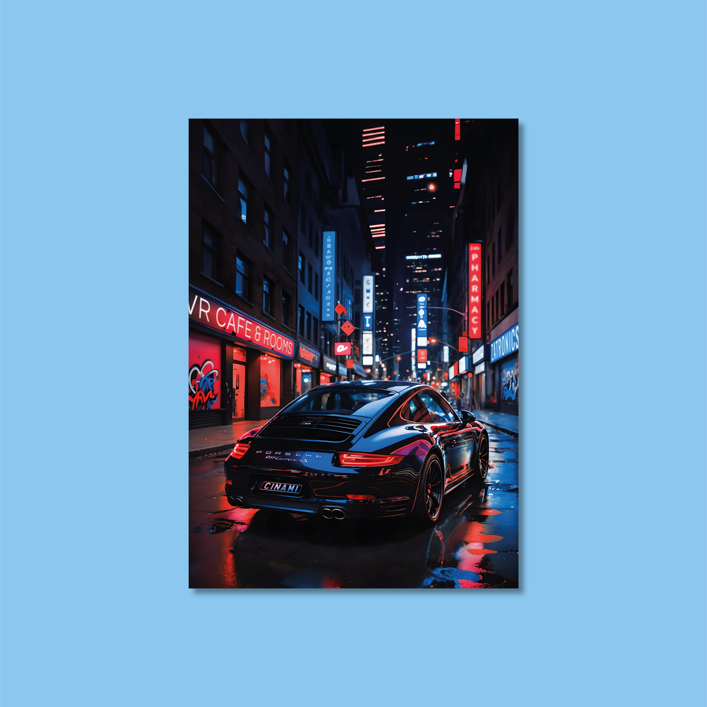 PORSCHE 911 (BACK) **UNFRAMED POSTER**