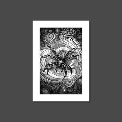 ABSTRACT SPIDER **UNFRAMED ART PRINT**