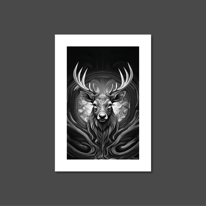 ABSTRACT STAG **UNFRAMED ART PRINT**