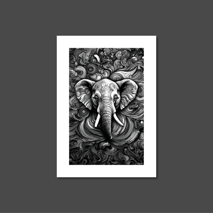 ABSTRACT ELEPHANT **UNFRAMED ART PRINT**