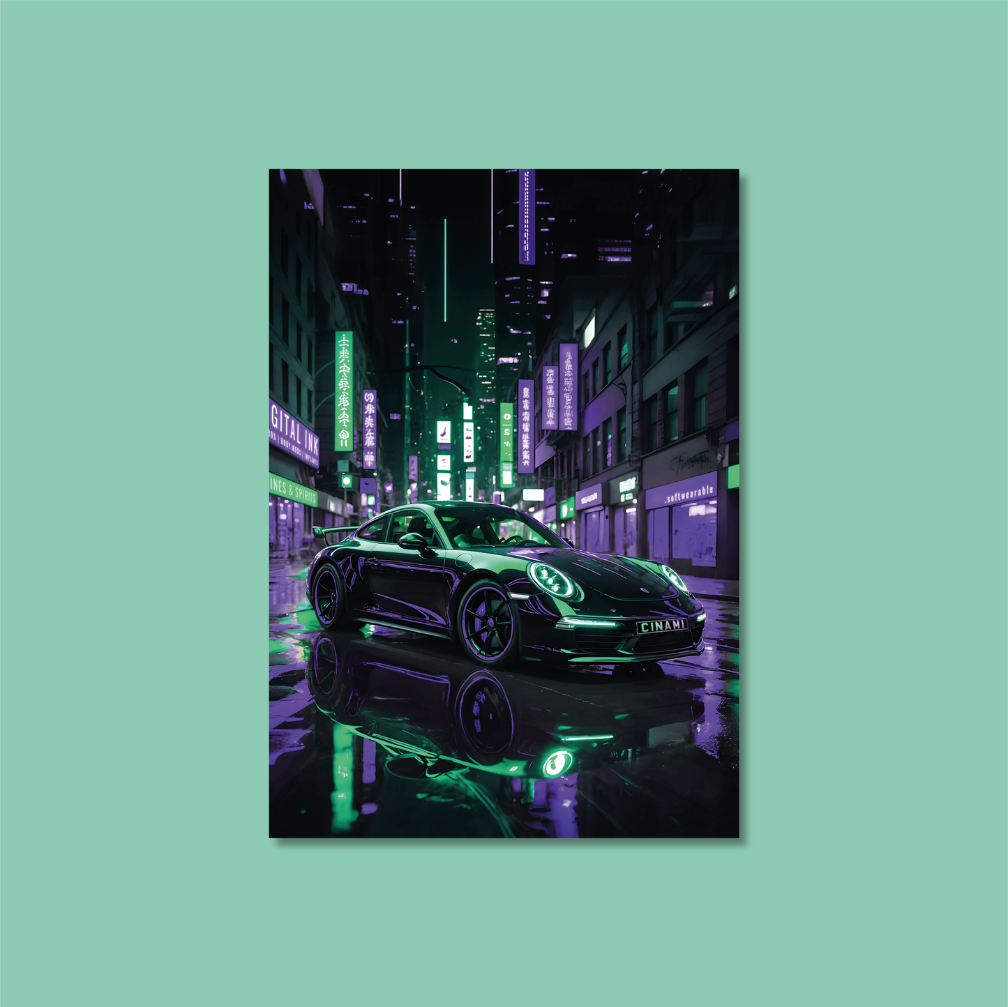 PORSCHE 911 (FRONT) **UNFRAMED POSTER**