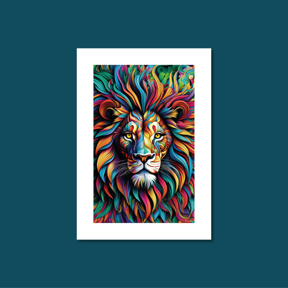 ABSTRACT LION **UNFRAMED ART PRINT**