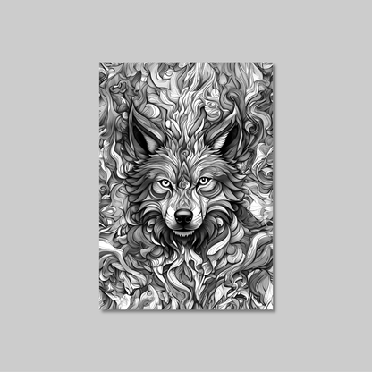ABSTRACT WOLF **UNFRAMED ART PRINT**