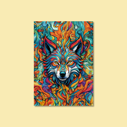 ABSTRACT WOLF **UNFRAMED ART PRINT**