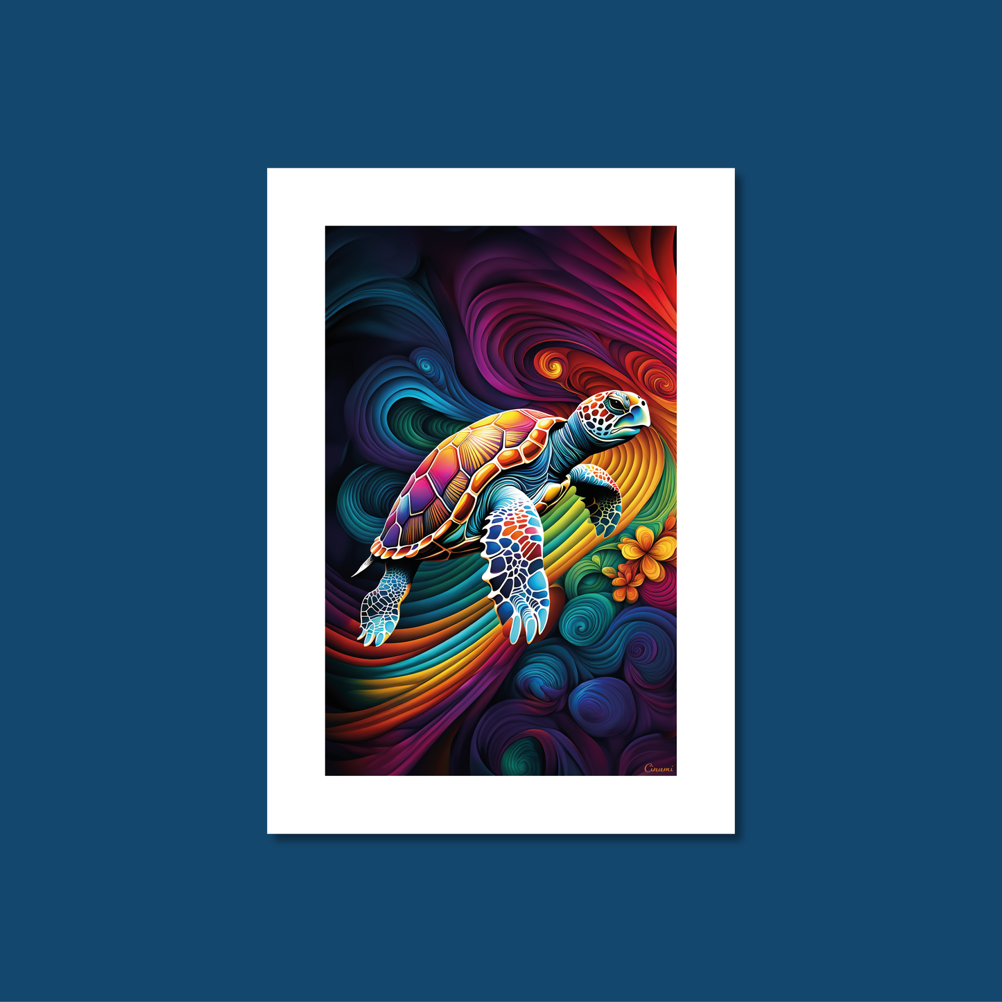 ABSTRACT TURTLE **UNFRAMED ART PRINT**