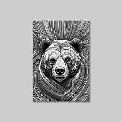 ABSTRACT BEAR **UNFRAMED ART PRINT**