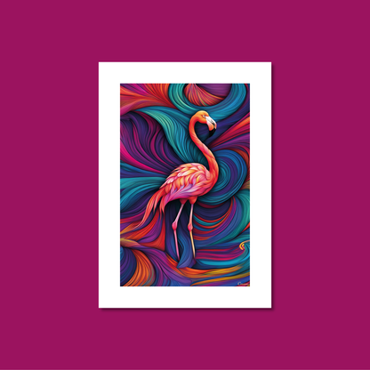 ABSTRACT FLAMINGO **UNFRAMED ART PRINT**