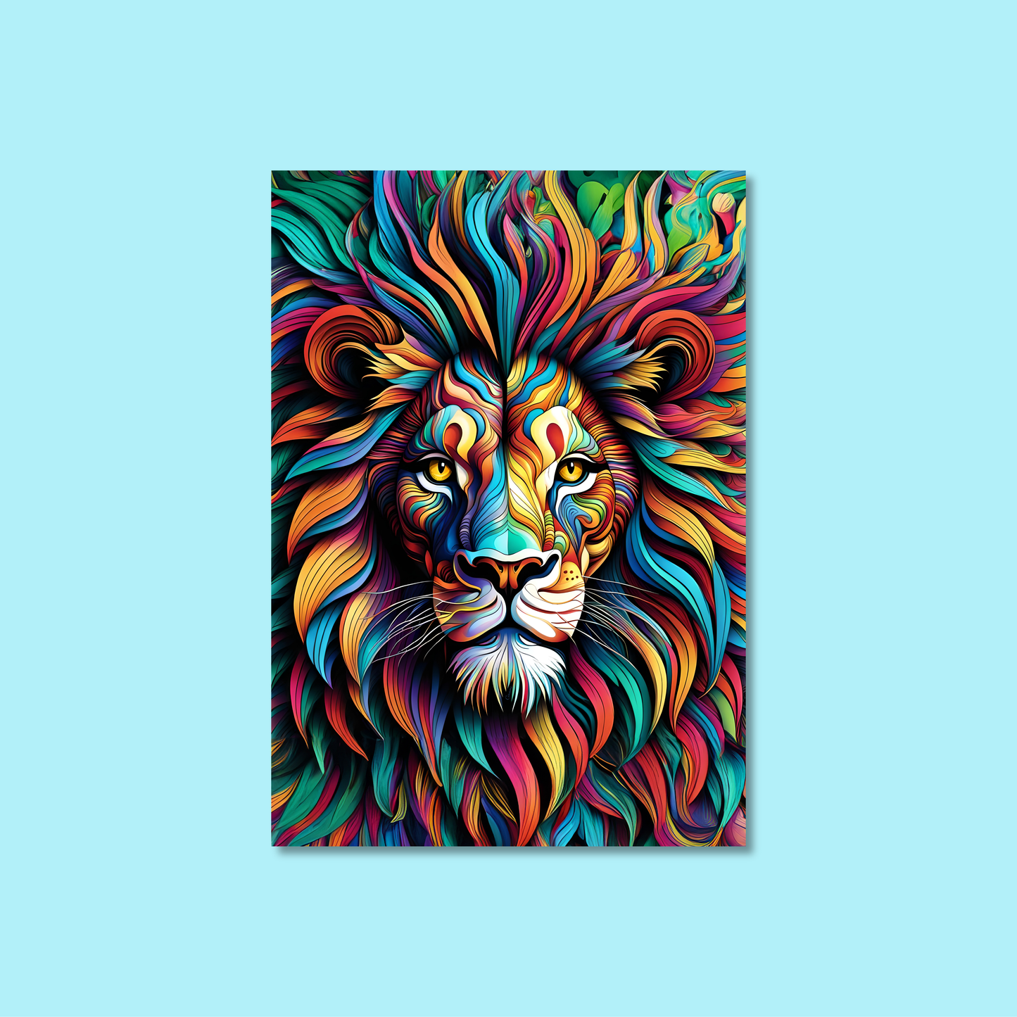 ABSTRACT LION **UNFRAMED ART PRINT**
