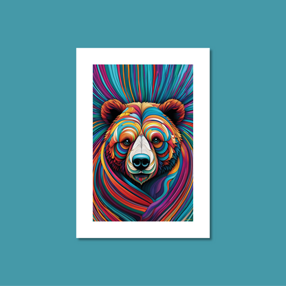 ABSTRACT BEAR **UNFRAMED ART PRINT**