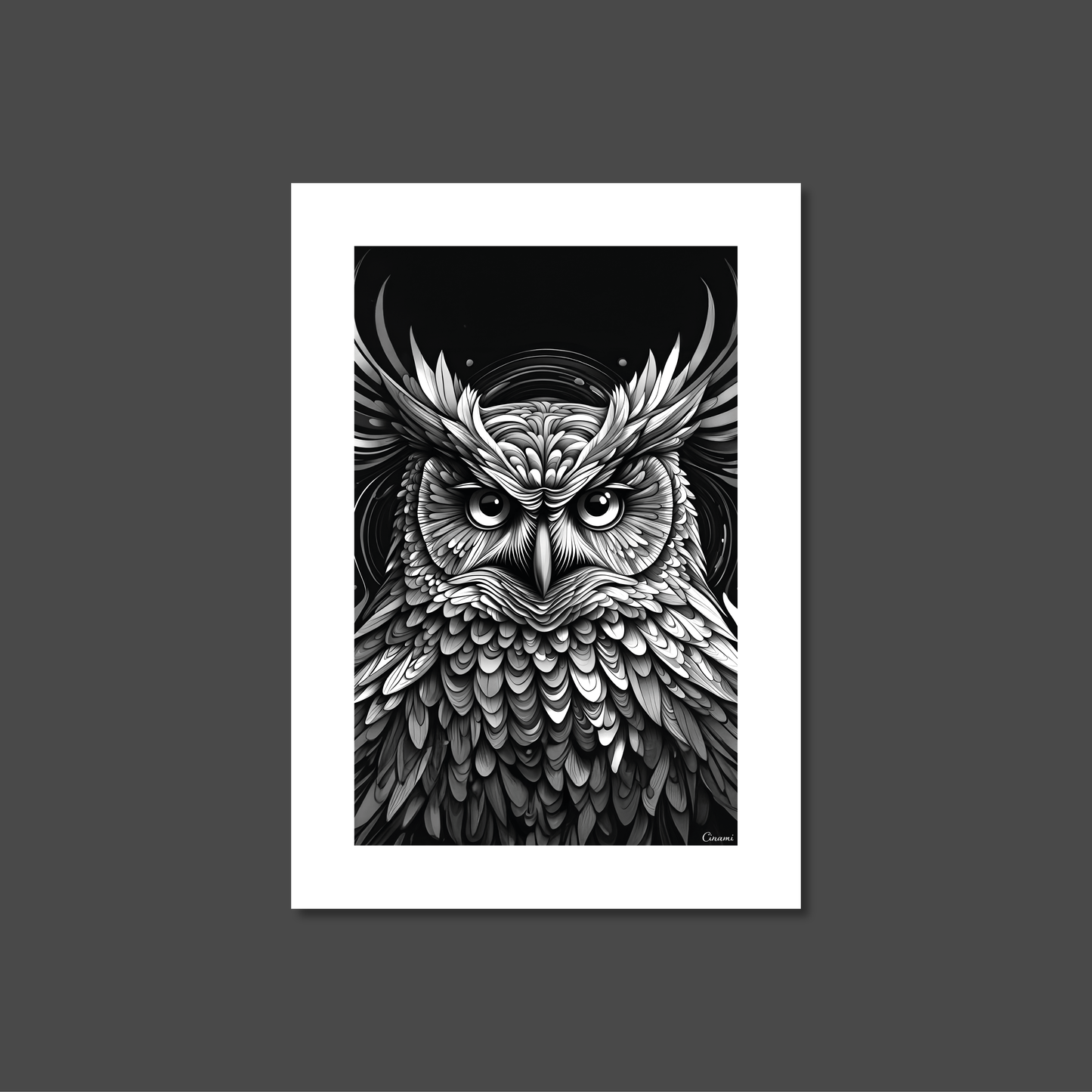 ABSTRACT OWL **UNFRAMED ART PRINT**