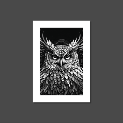 ABSTRACT OWL **UNFRAMED ART PRINT**