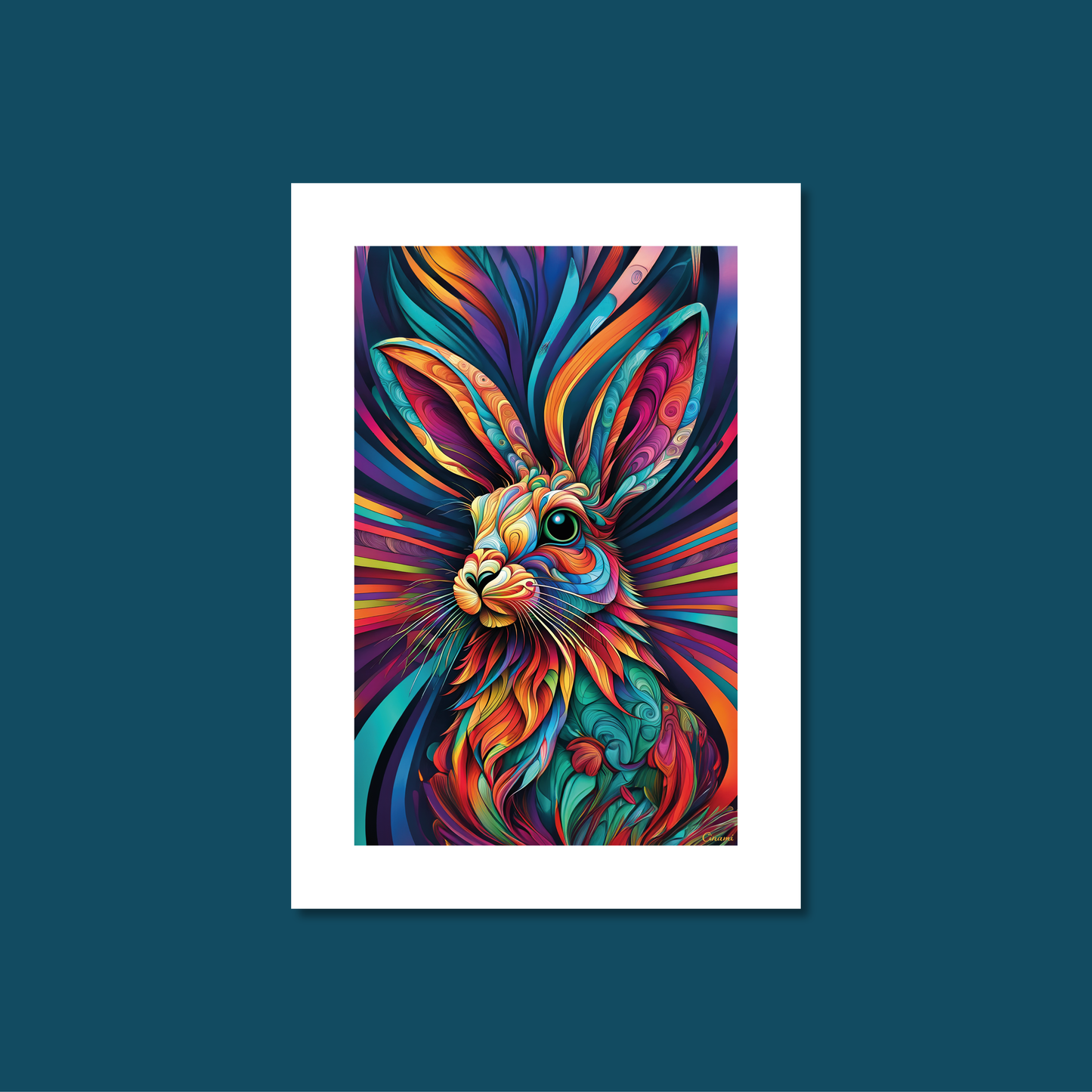 ABSTRACT RABBIT **UNFRAMED ART PRINT**