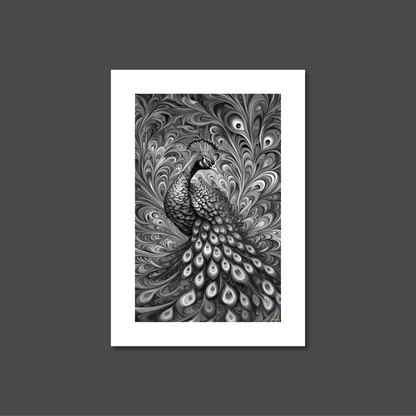 ABSTRACT PEACOCK **UNFRAMED ART PRINT**