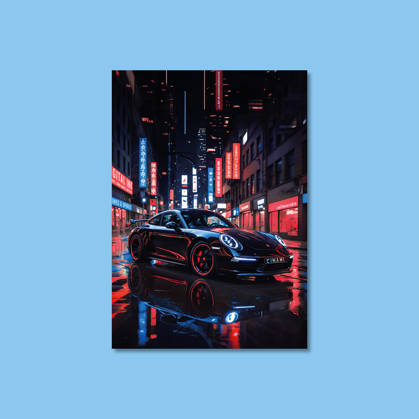 PORSCHE 911 (FRONT) **UNFRAMED POSTER**