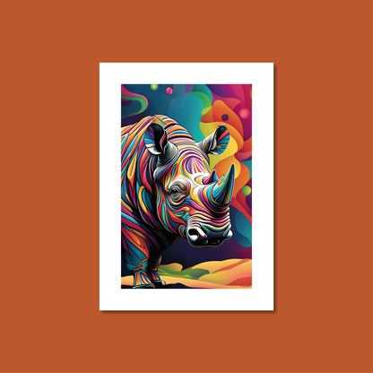 ABSTRACT RHINO **UNFRAMED ART PRINT**