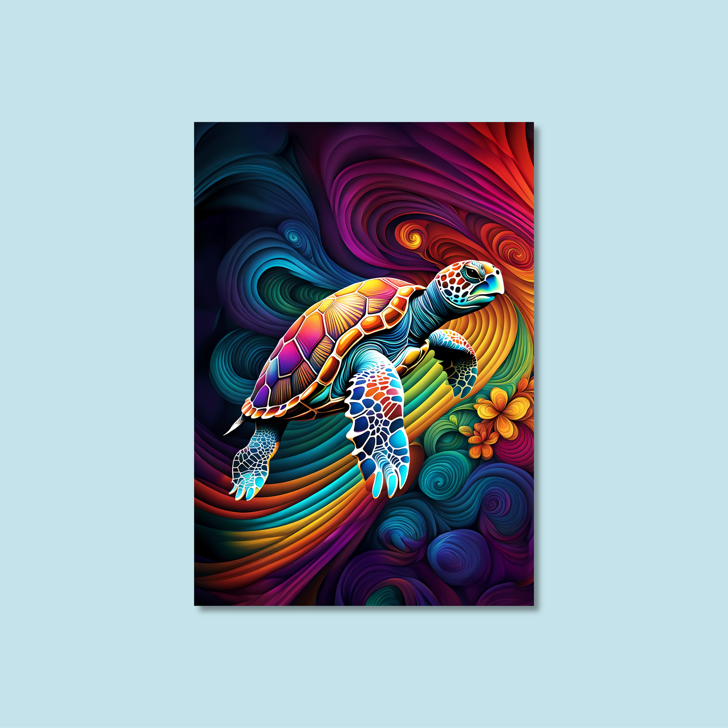ABSTRACT TURTLE **UNFRAMED ART PRINT**