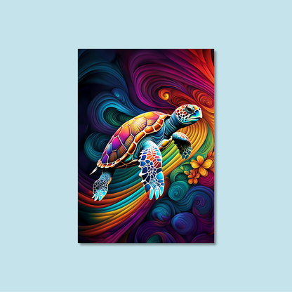ABSTRACT TURTLE **UNFRAMED ART PRINT**