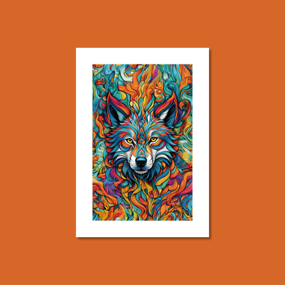 ABSTRACT WOLF **UNFRAMED ART PRINT**