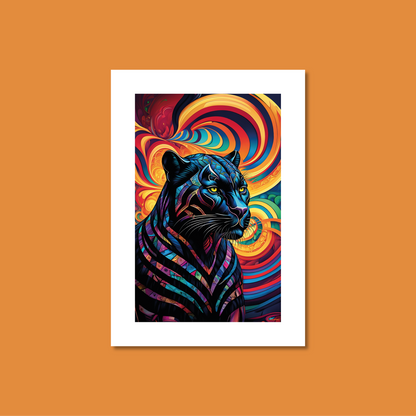 ABSTRACT BLACK PANTHER **UNFRAMED ART PRINT**