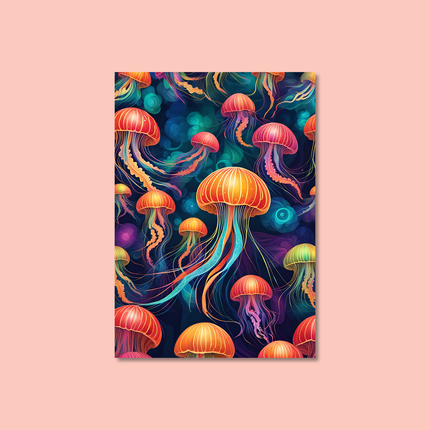 ABSTRACT JELLYFISH **UNFRAMED ART PRINT**
