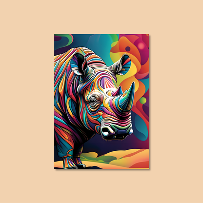ABSTRACT RHINO **UNFRAMED ART PRINT**