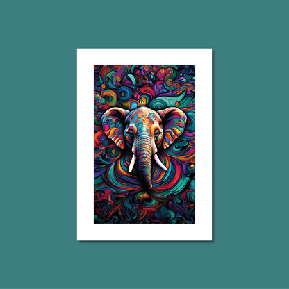 ABSTRACT ELEPHANT **UNFRAMED ART PRINT**