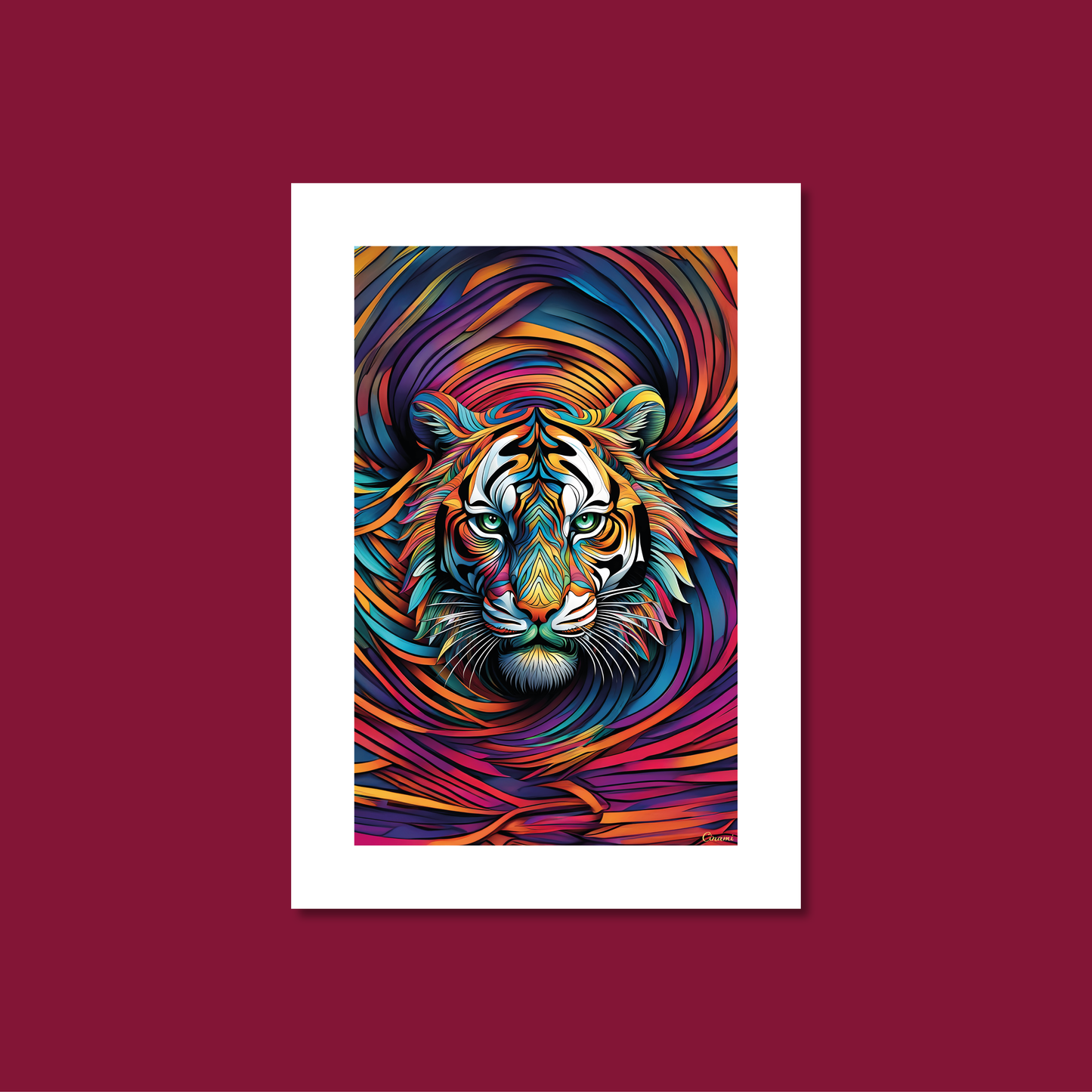 ABSTRACT TIGER **UNFRAMED ART PRINT**