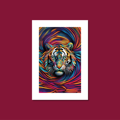 ABSTRACT TIGER **UNFRAMED ART PRINT**