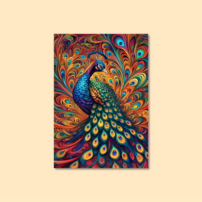 ABSTRACT PEACOCK **UNFRAMED ART PRINT**