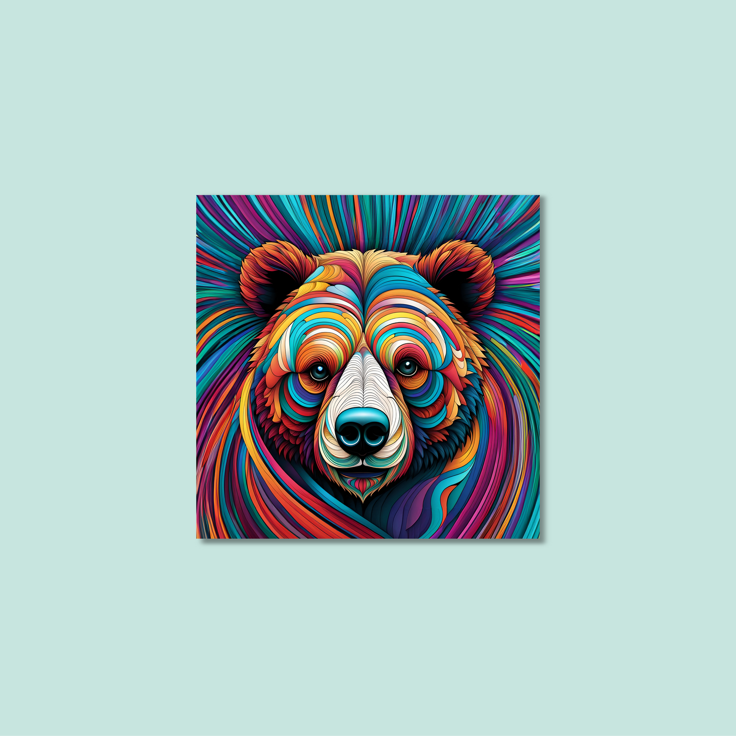 ABSTRACT BEAR **UNFRAMED ART PRINT**